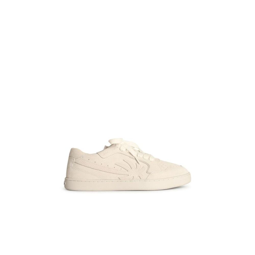 PALM ANGELS 'New Palm' White Suede Sneakers